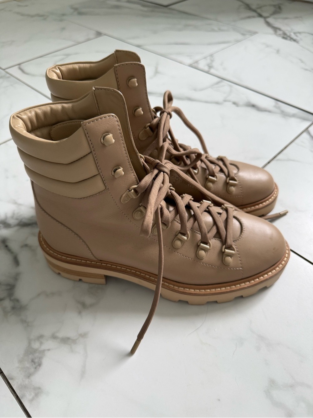 Jimmy Choo Neutral Taupe Lace-Up Women's Ankle Boots